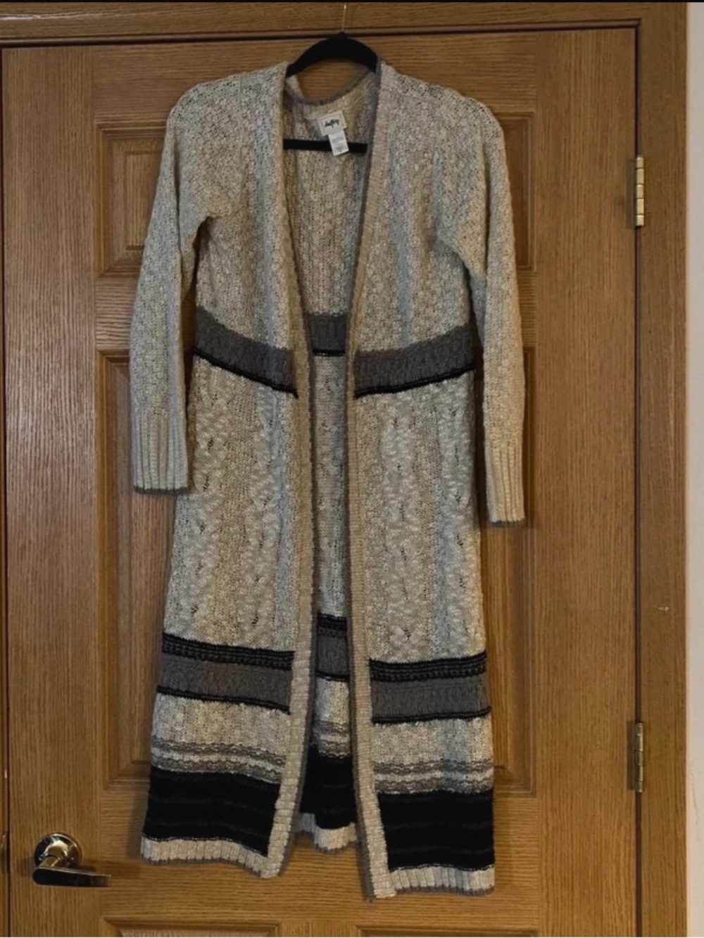 Daytrip Women’s Stripe Knit Cardigan Duster Size Medium